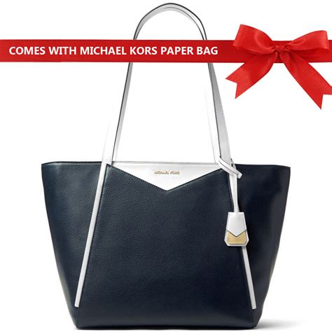 michael kors small whitney tote|michael kors white shoulder bag.